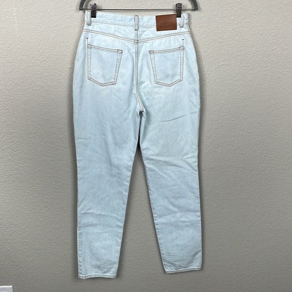 New Alexander McQueen High Rise Rigid Denim Light Wash Mom Jeans Long Sz 30 - Picture 4 of 15